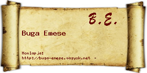 Buga Emese névjegykártya