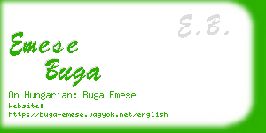 emese buga business card